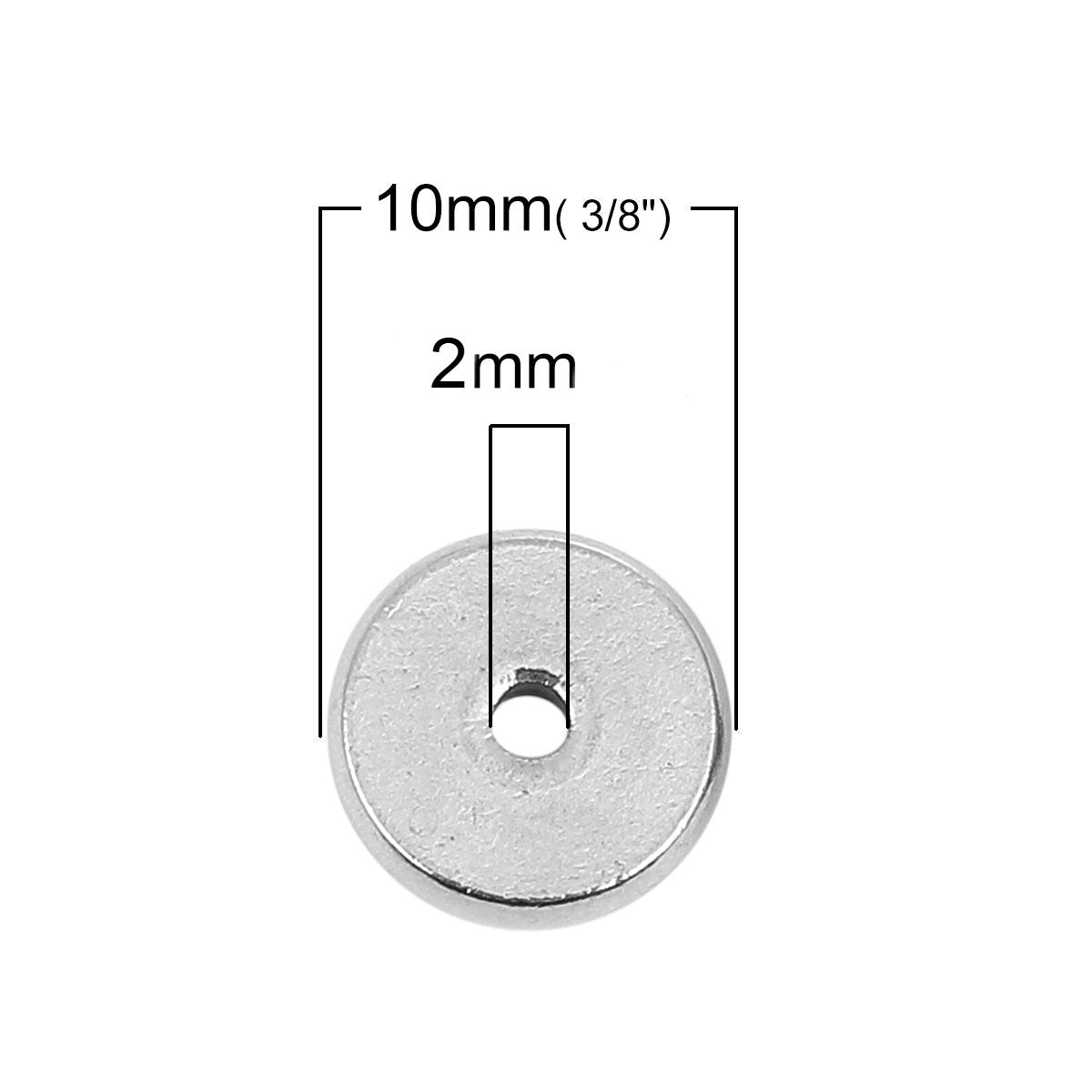 10 Stainless Steel Spacer Beads 4, 5, 6, 7, 8 or 10mm