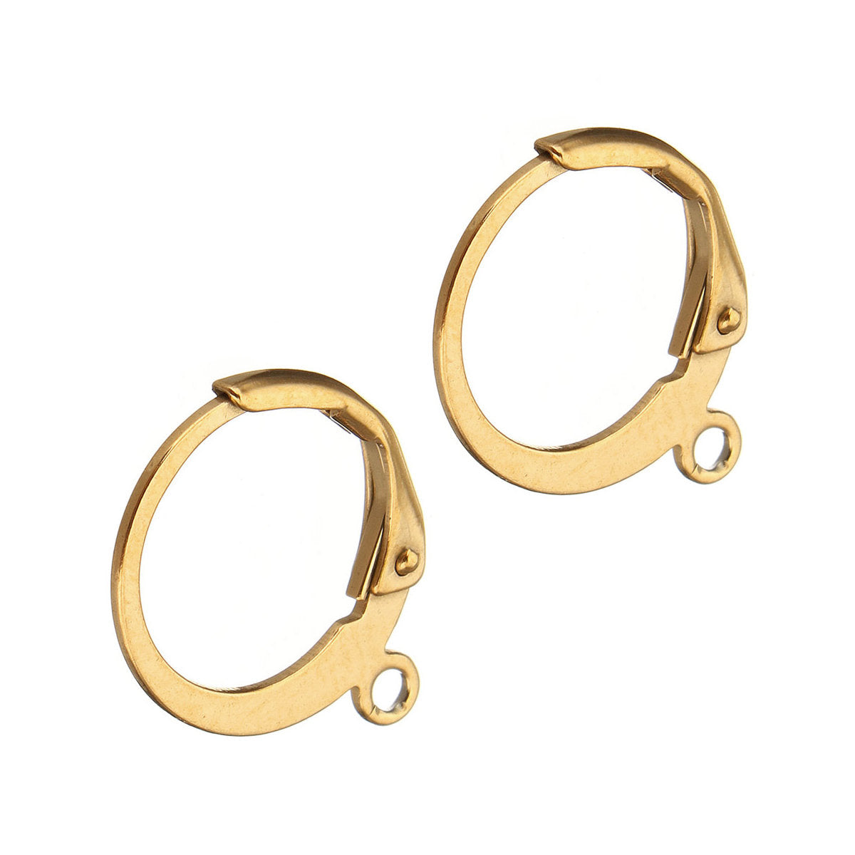 4 Pairs X Gold Plated Stainless Steel Leverback Earring Blanks, Gold Lever  Back Earring Hooks, Gold Earring Wire 1422 