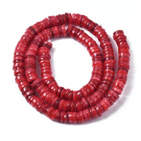Natural freshwater shell beads, 6mm heishi spacer beads