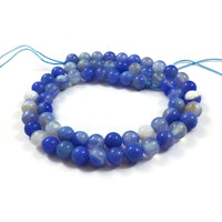 6mm natural blue chalcedony beads