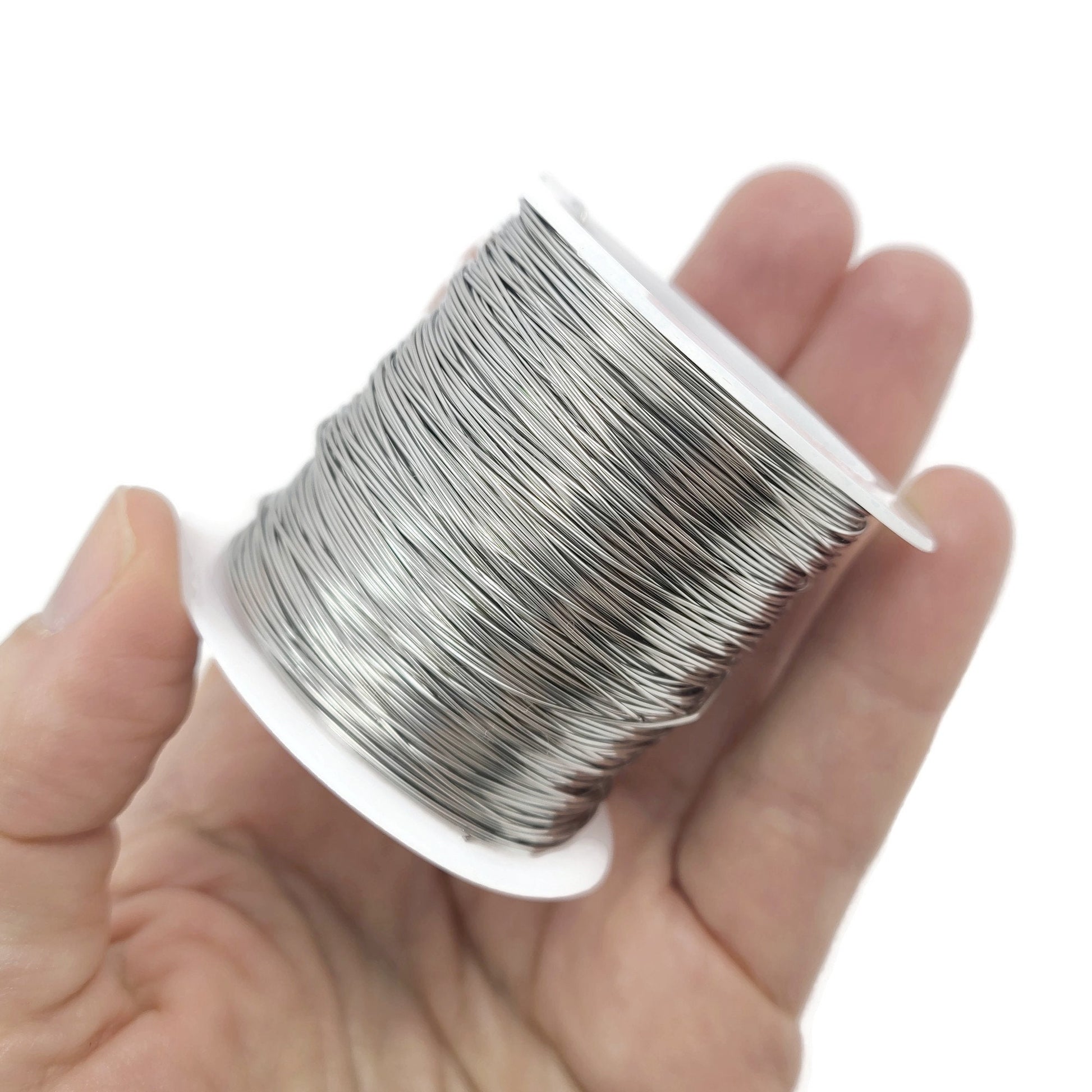 Surgical steel wire, Bulk hypoallergenic jewelry making findings, Stainless tarnish free supplies, Round wire gauge 20, 21, 22, 24, 26