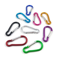 Colorful carabiner, 2 inches, Aluminum rainbow clasp, Bag charm, Bottle clip & key fob findings