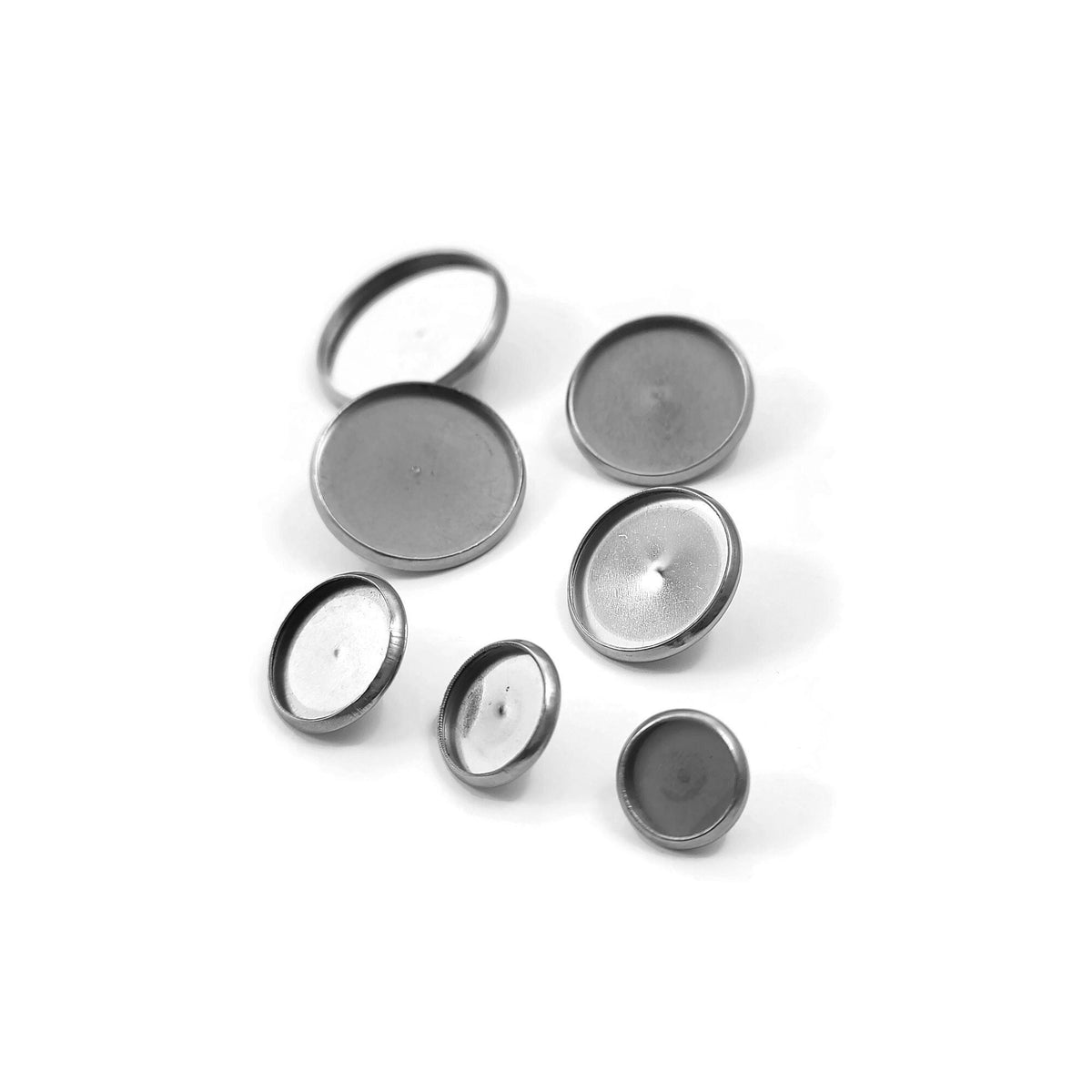 Bezel Button Image Stainless steel shank button bezel, Make you own unique buttons