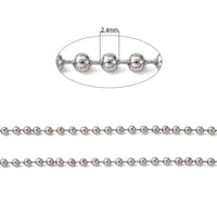 Stainless Steel Ball Chain, Tarnish Free necklace making, Jewelry supplies, Bracelet part DIY