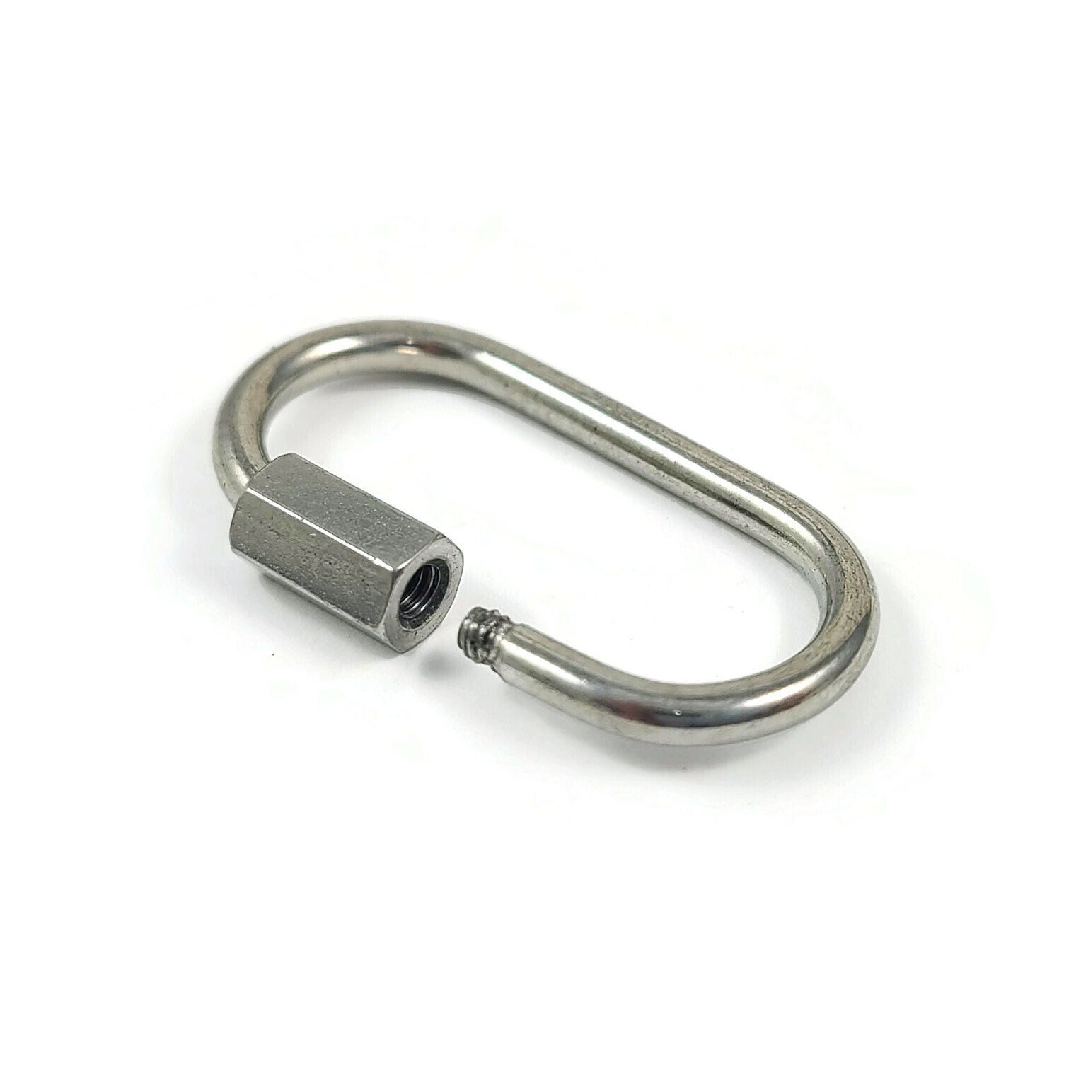 Oval carabiner, Stainless steel clasp, Charm or connector necklace making, Bottle clip & key fob findings