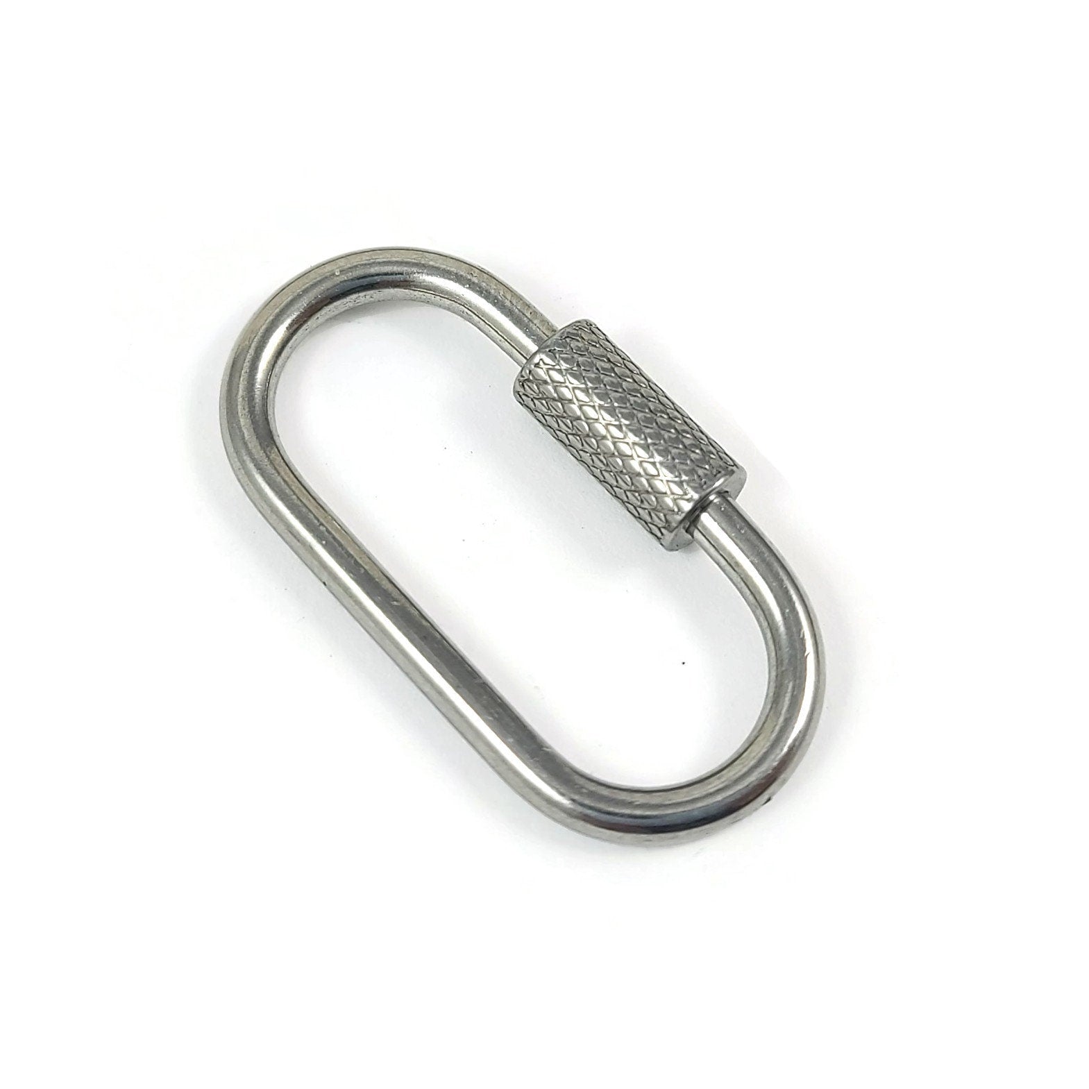 Stainless steel carabiner, Cute little clasp, Charm or connector necklace making, Bottle clip & key fob findings