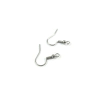 Surgical stainless steel earring hooks 50 pcs (25 pairs) Tarnish free hypoallergenic jewelry findings