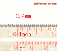 Stainless Steel Ball Chain, Tarnish Free necklace making, Jewelry supplies, Bracelet part DIY