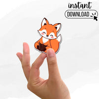 Baby Canadian Animal Sticker Bundle, 12 Adorable Printable PNG Stickers, Digital Download, Print and Cut Cricut, Scrapbooking & Planners