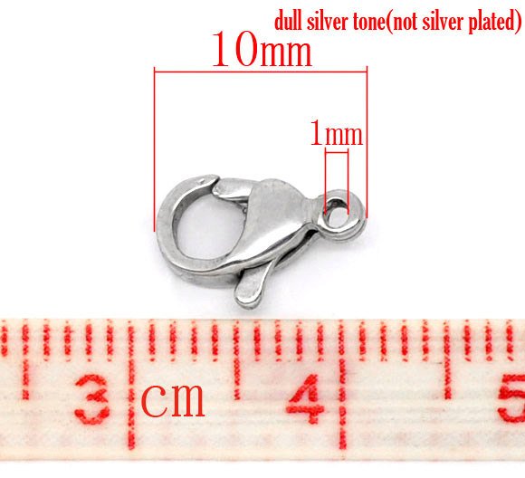 Stainless Steel Lobster Clasp, 10 Mm Clasp, 12 Mm Clasp, Jewelry Making  Supplies, Steel Lobster Claw, Hypoallergenic Clasp, Jewelry Clasp 