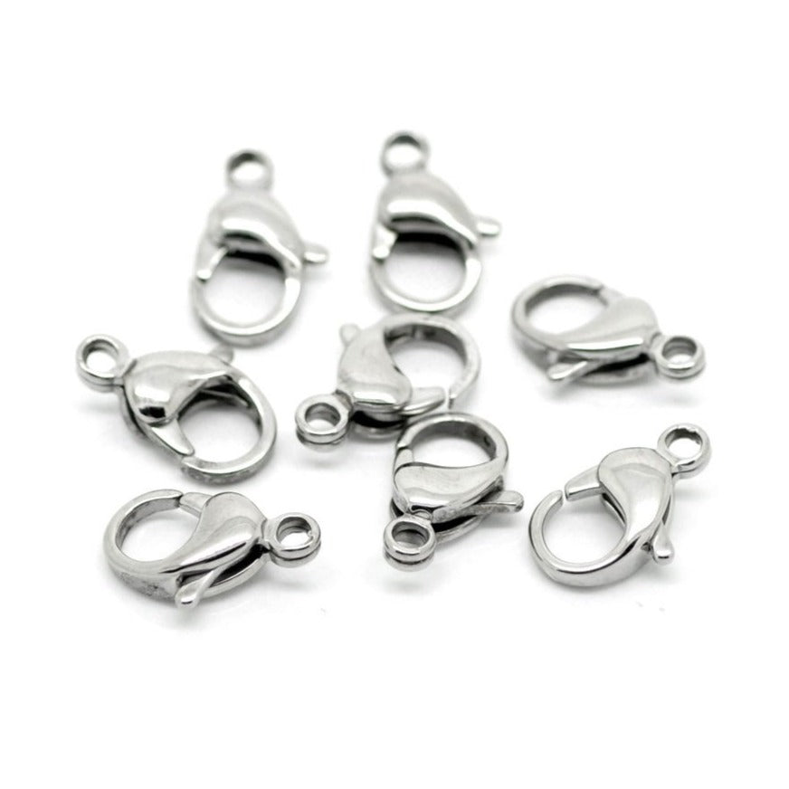Stainless Steel Lobster Clasp Sampler Set, 13 Clasps Size Variety Coll -  Jewelry Tool Box