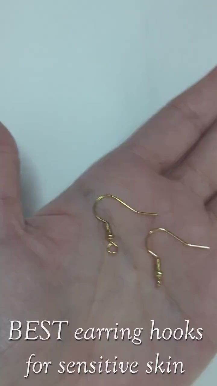 10 Silver Nickel Free Titanium French Hook Earring Findings w/ Stem & Loop Ring