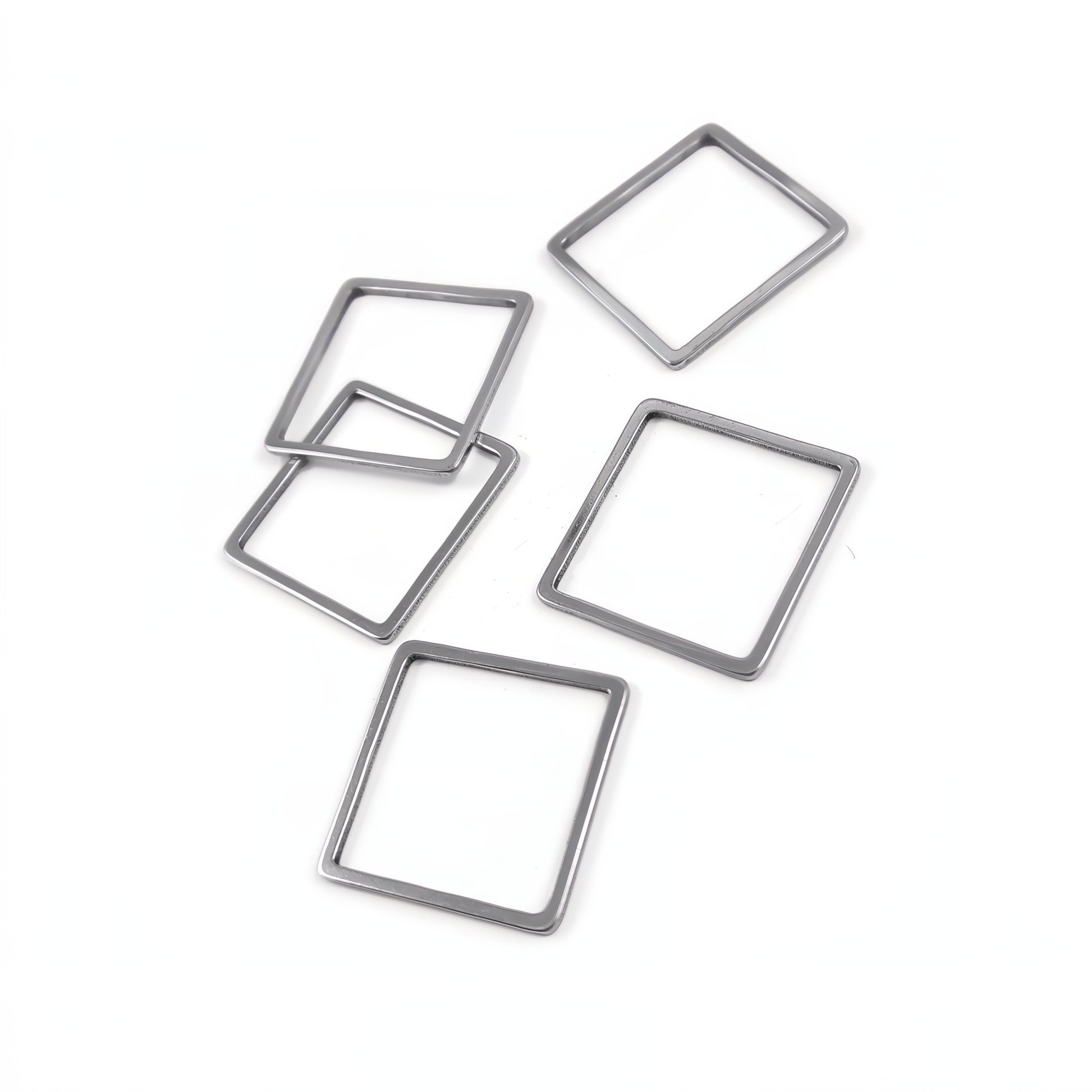 5 stainless steel square ring links