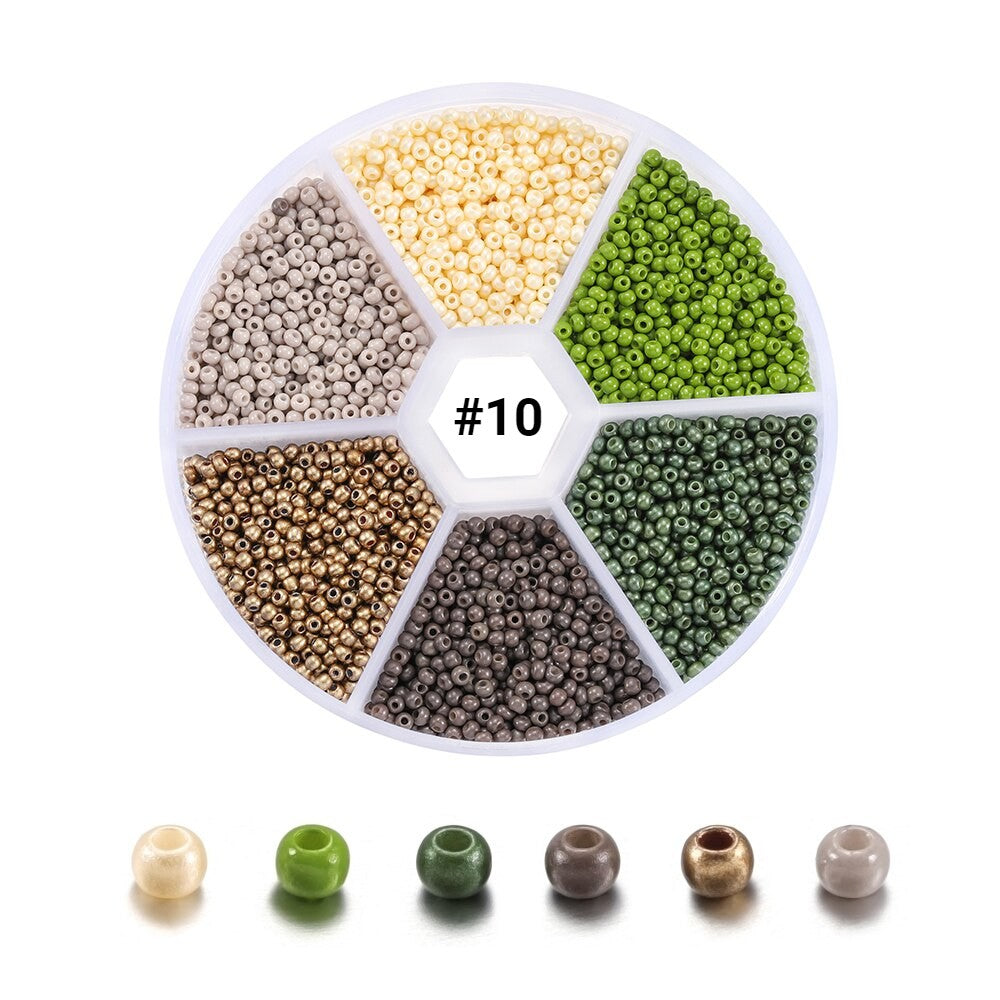 2mm glass seed bead kit, 4800 assorted mixed beads, Jewelry making set