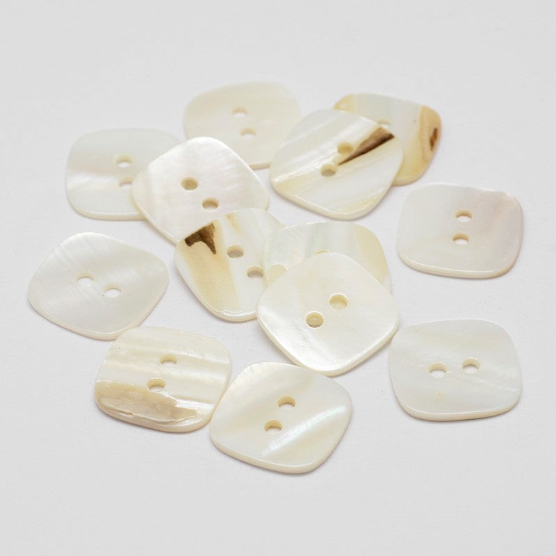 Square MOP buttons - Mother of Pearl Shell Buttons 18mm