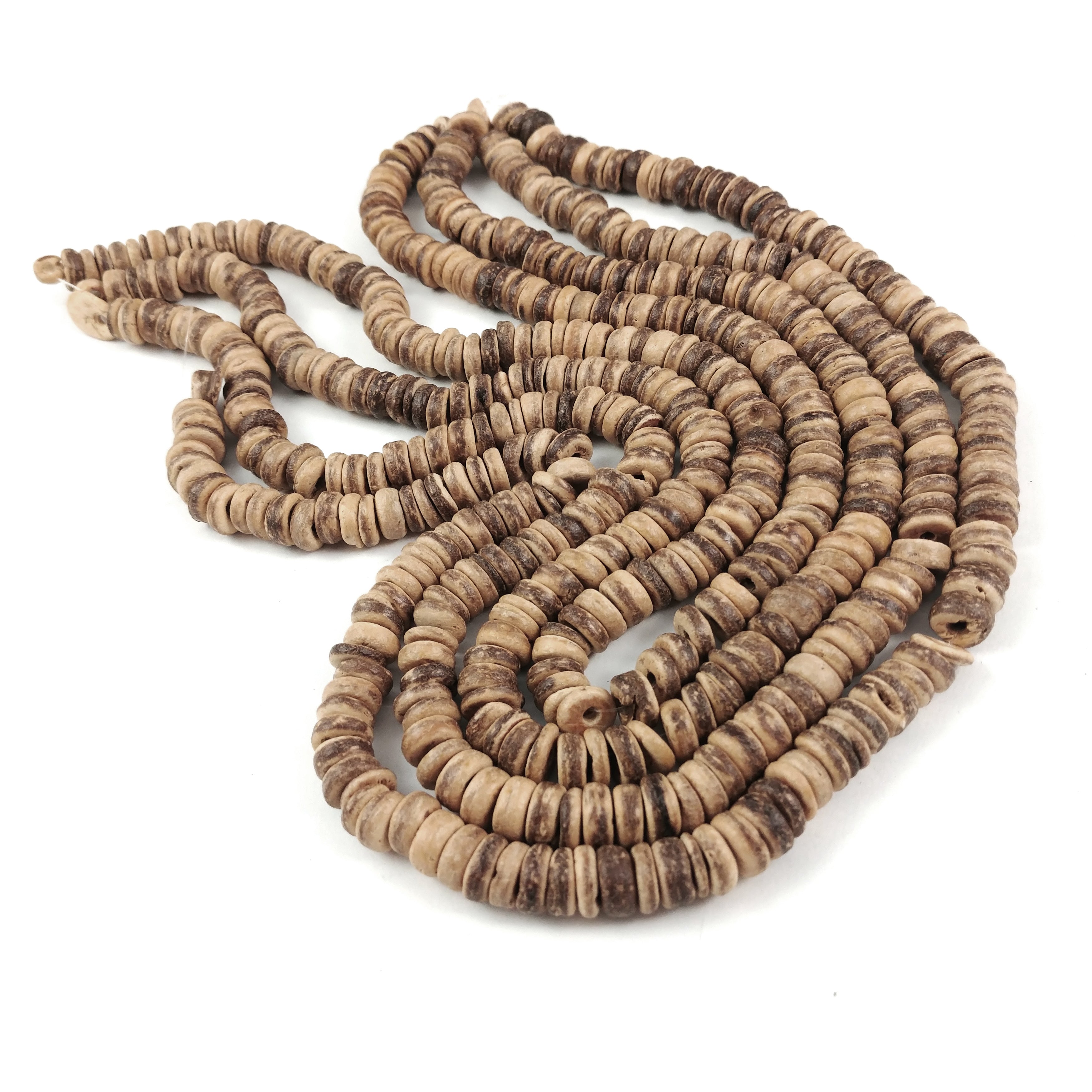 Natural Coco wood Beads - Eco Friendly Donuts Rondelle Disk Beads 8mm - 100pcs