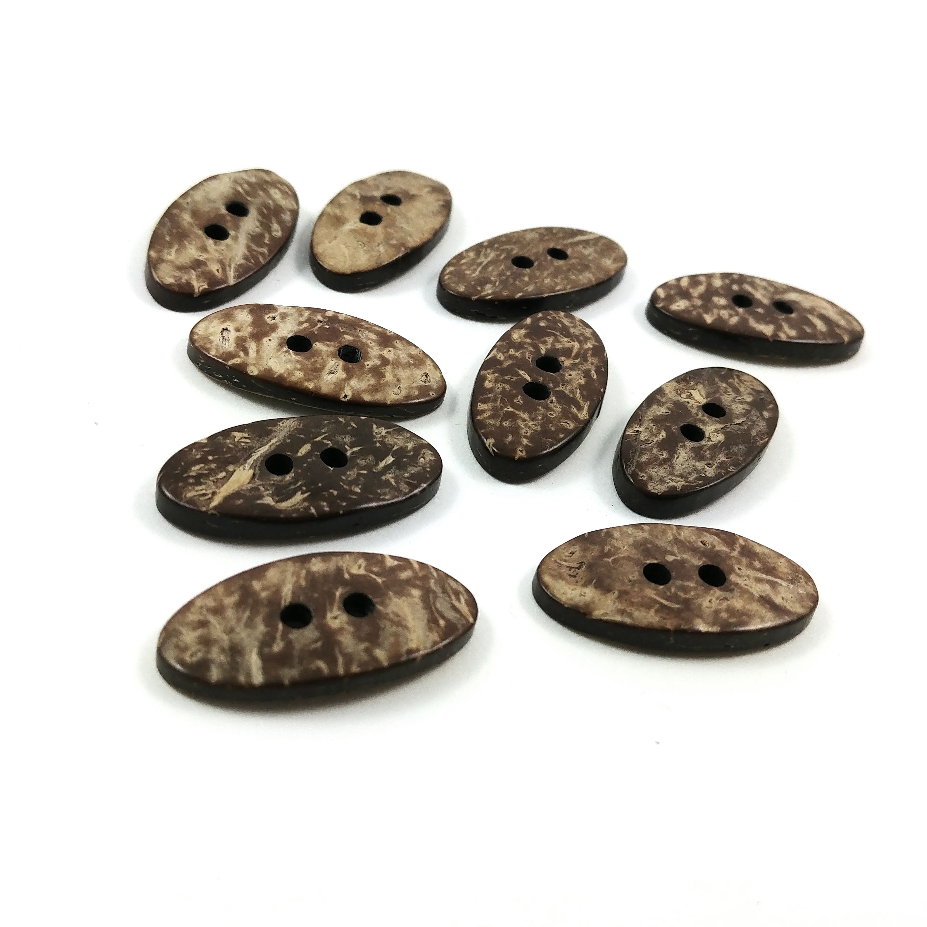 4 Oval coconut buttons 1 inch
