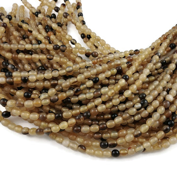 55 Perles en corne naturelle 6-7mm