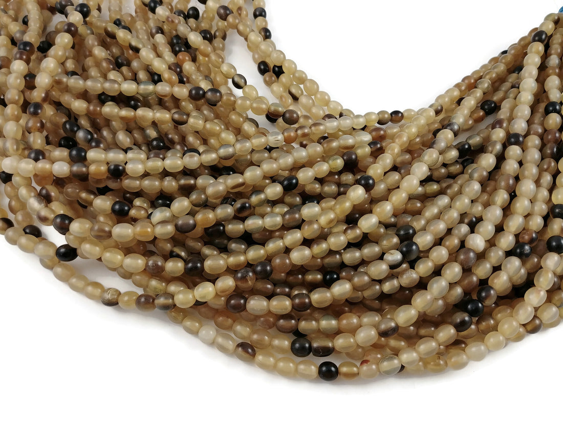55 Natural horn beads 6-7mm - eco friendly and natural horn beads