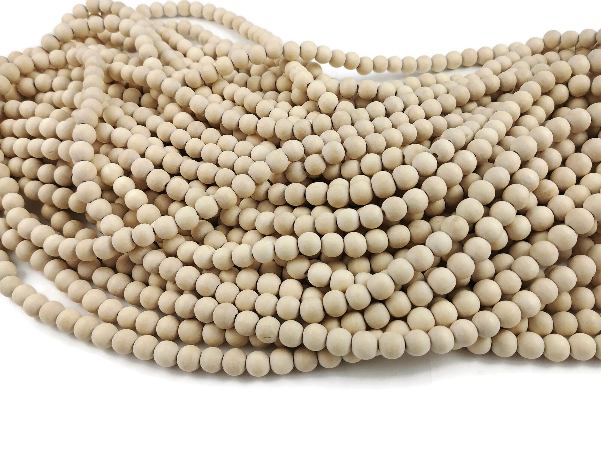 Unfinished wood beads 50 Natural wood beads 8mm