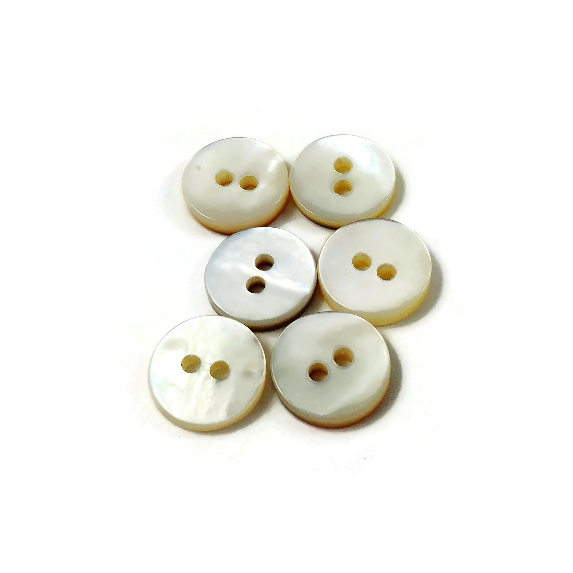 Black Lip Shell Buttons 10mm - set of 6 eco friendly natural shell buttons
