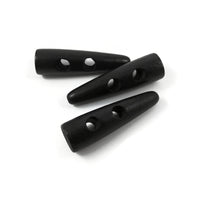 Toggle buttons - 3 big wooden toggle buttons - Black 2 inches