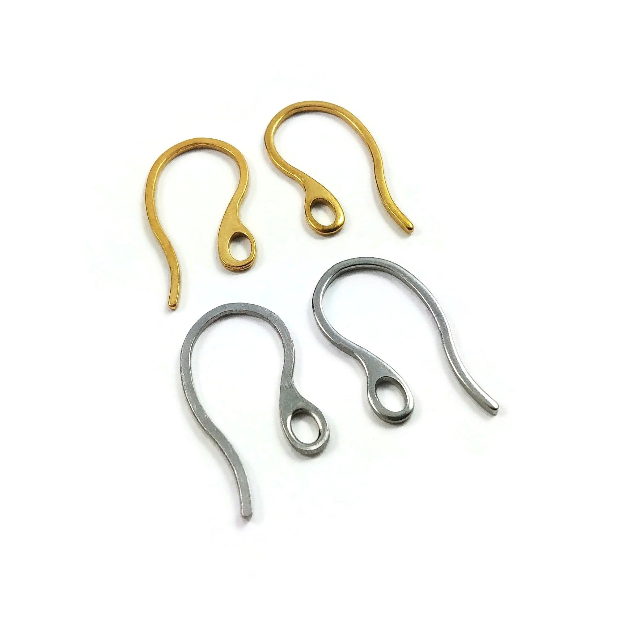 Stainless steel earring hooks 10 pcs (5 pairs) Hypoallergenic