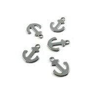 5 Anchor charms stainless steel hypoallergenic charms