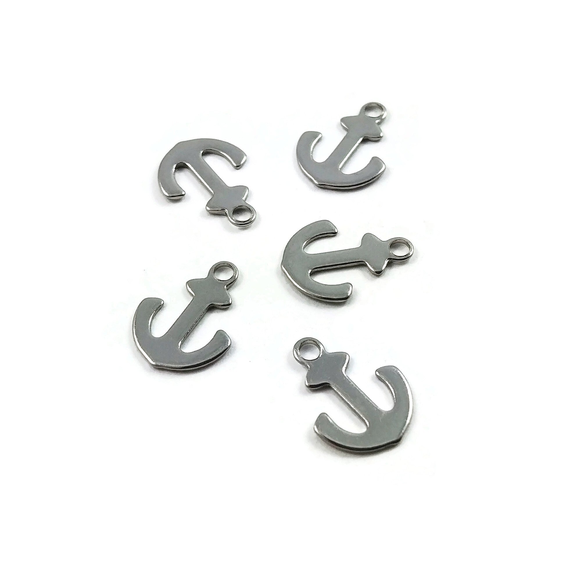 Anchor charms stainless steel hypoallergenic charms 5pcs