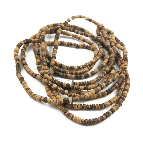 Coco Heishi 4-5mm Natural Beads - 20 Pieces - Bead Inspirations