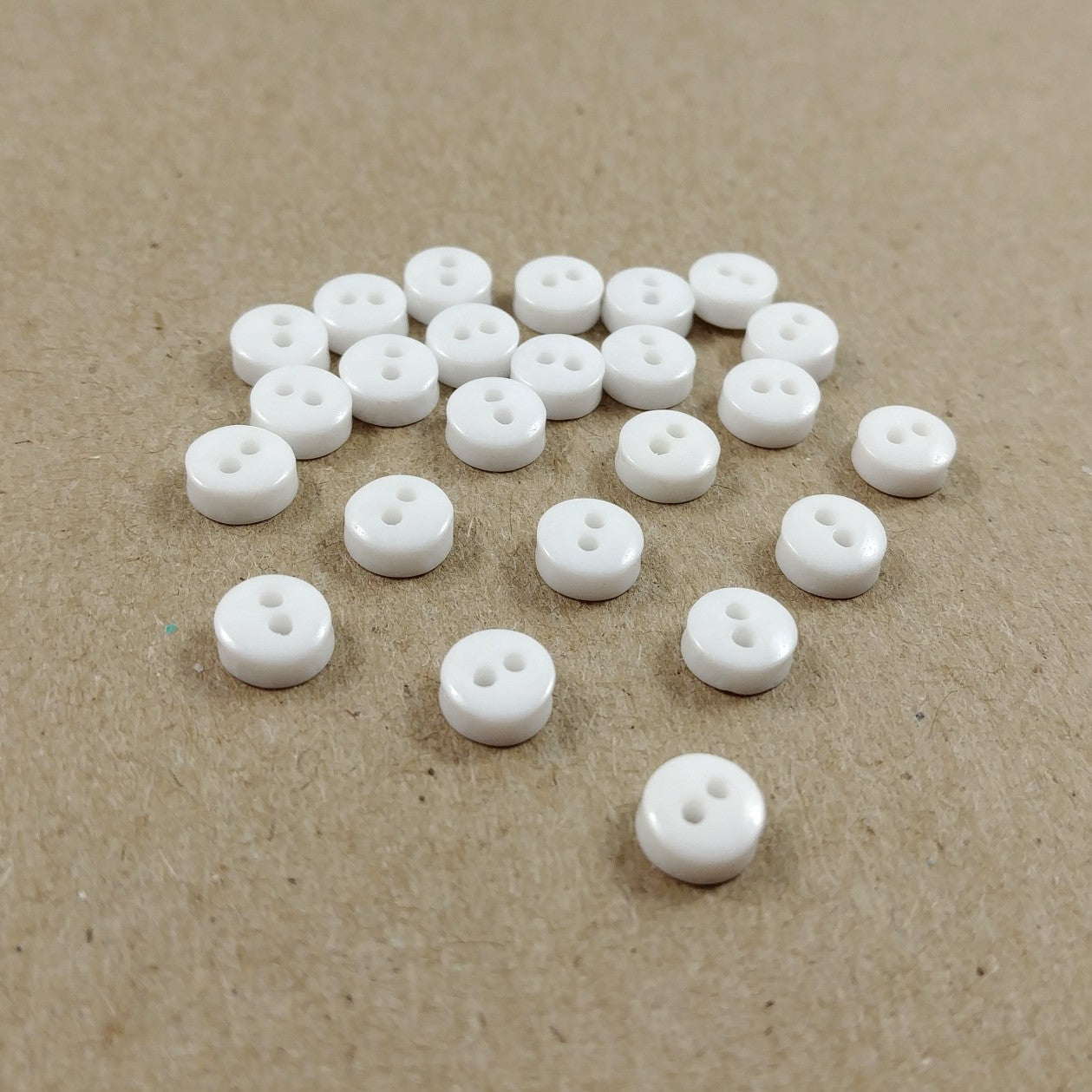 25x Black 6mm Extremely Tiny Buttons 