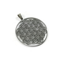 Stainless steel flower of life pendant