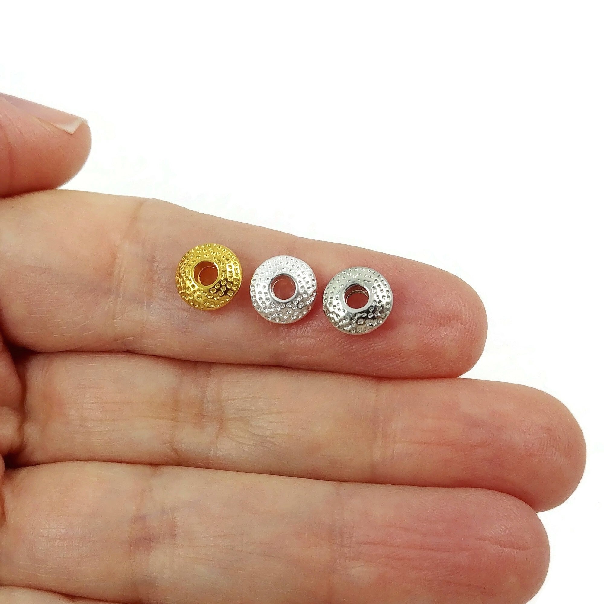 Tibetan rondelle beads 8mm - Nickel free, lead free and cadmium free