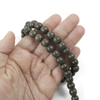 Grey Wooden Beads - Round Greywood Beads 6mm, 8mm or 10mm