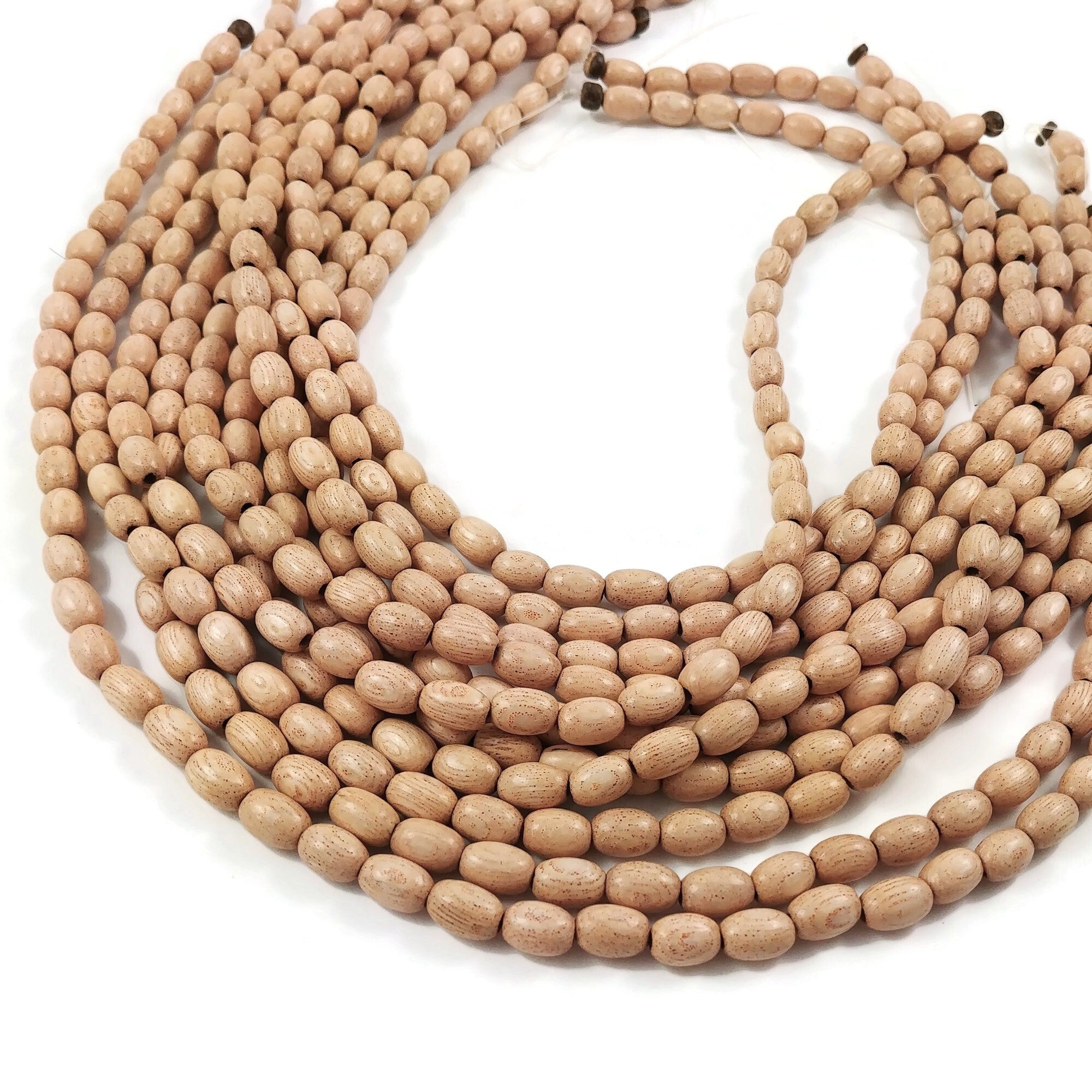 Rosewood beads 9mm - Natural Mala Wooden Beads - Ricebeads