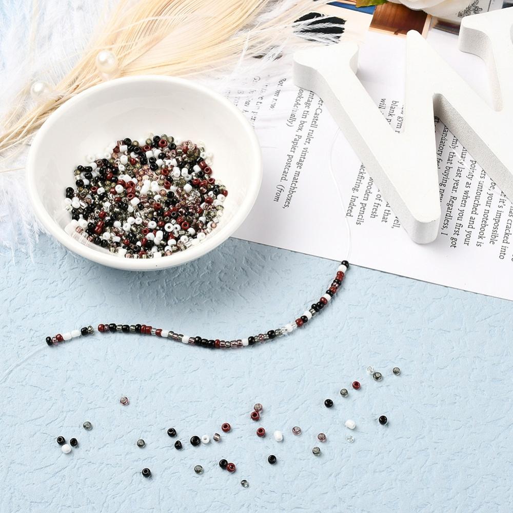 2mm glass seed beads kit, 4500 assorted beads 12/0, Jewelry making set