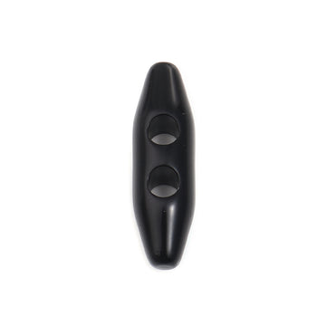 5 Black Acrylic Toggle Sewing Buttons 37x10mm