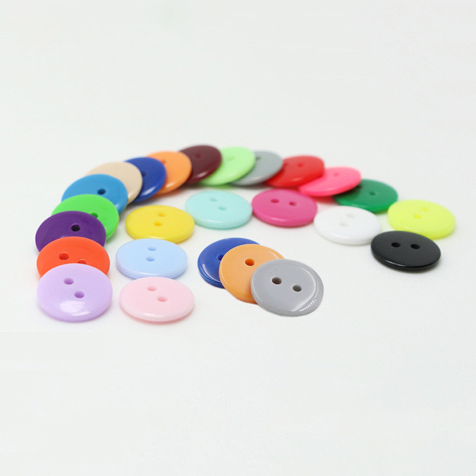 25 Boutons en résine de 10mm - Choisissez votre couleur: bleu, rouge, gris, rose, beige, mauve