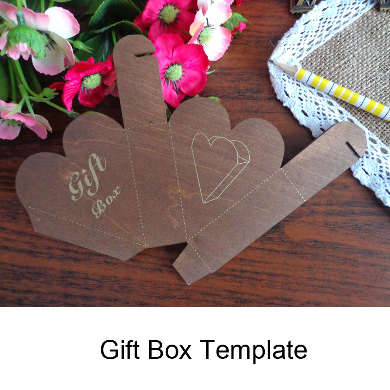 Heart Wooden Box Template