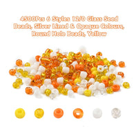 2mm glass seed beads kit, 4500 assorted beads 12/0