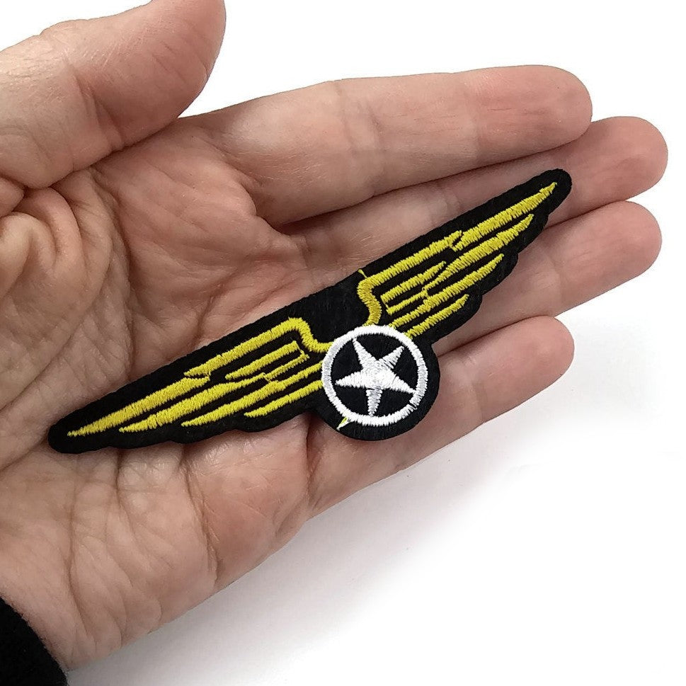 Aviator wings embroidery iron on patch