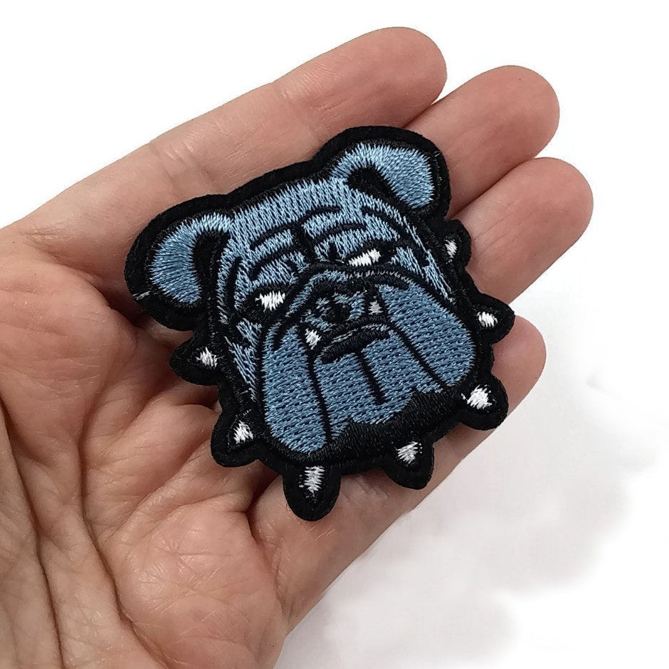 Bulldog embroidered iron on patch