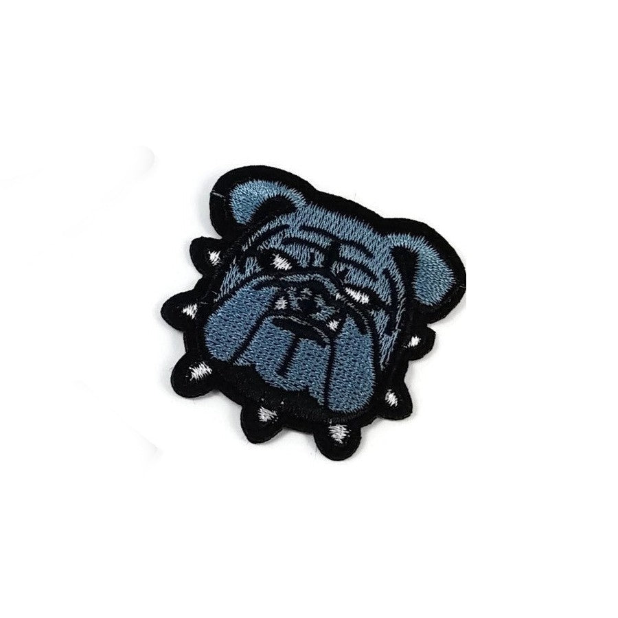 Bulldog embroidered iron on patch