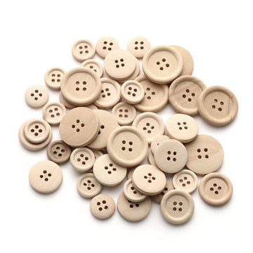 12 Natural unfinished wood buttons 13mm, 15mm, 18mm, 20mm, 25mm