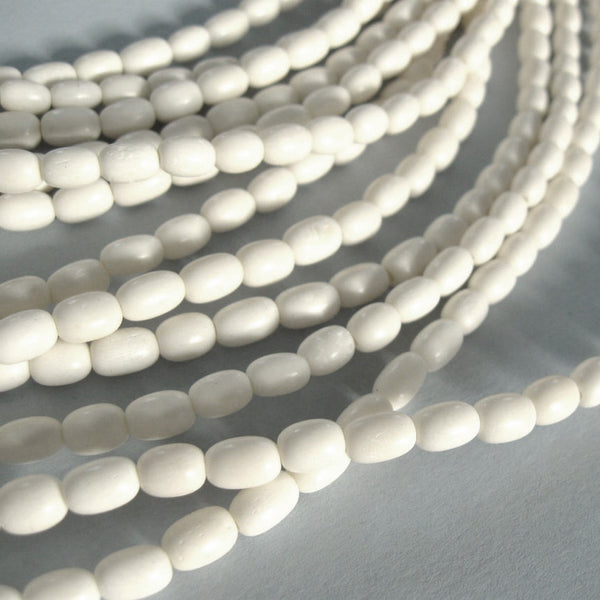 32 White bone stick beads 15mm - eco friendly and natural bone beads