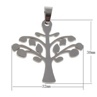 Tree pendant stainless steel DIY necklace pendant