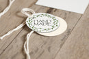 Handmade printable tags with leaves - One and half inch round - Digita
