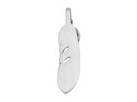 Native Feather pendant stainless steel 60mm blacken charm