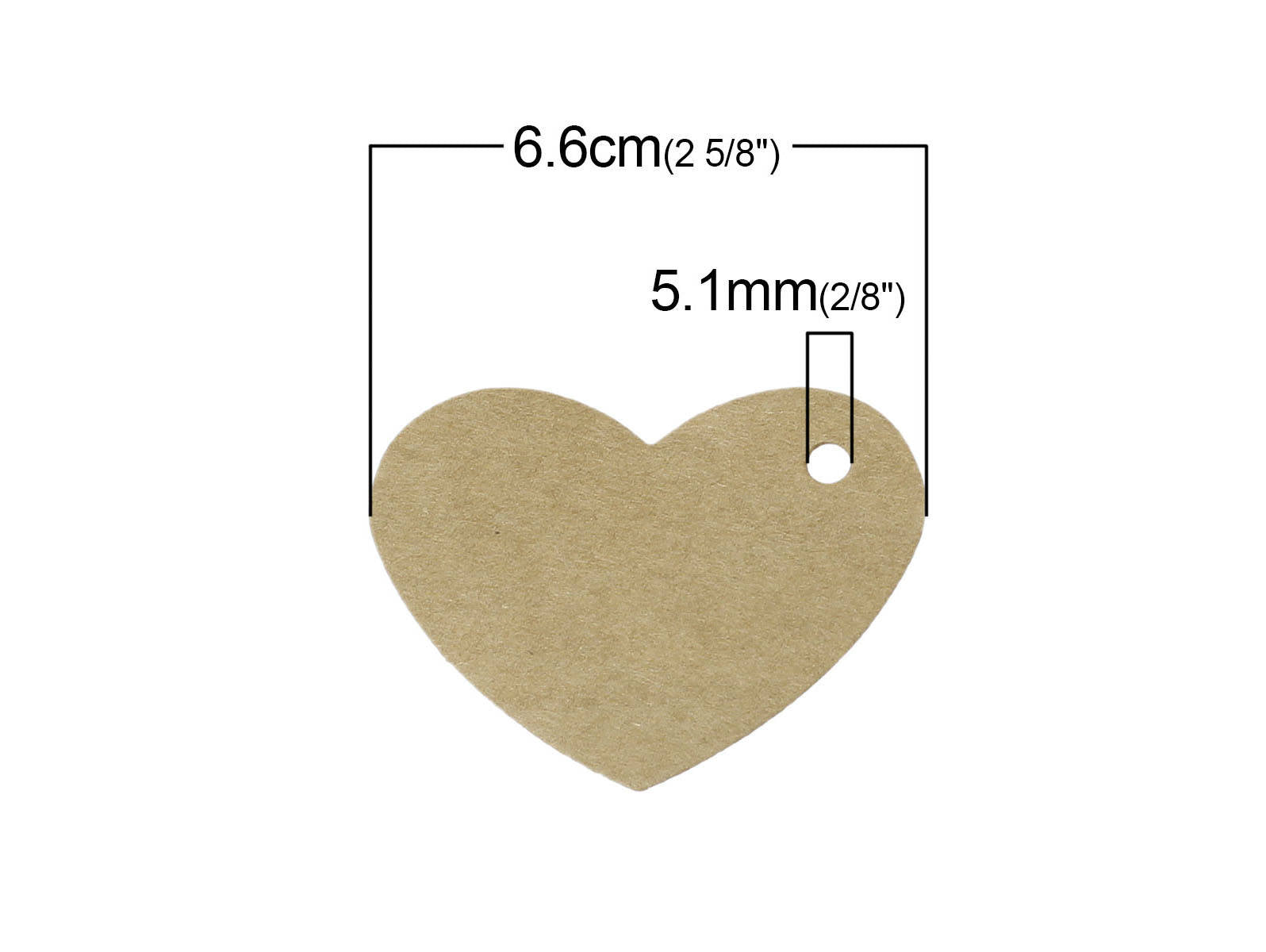 Heart gift tags - blank kraft paper tags - Set of 10 or 50