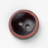 Brown Button 15mm - set of 6 wood buttons